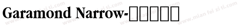 Garamond Narrow字体转换